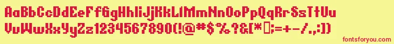 BmGermarA12 Font – Red Fonts on Yellow Background