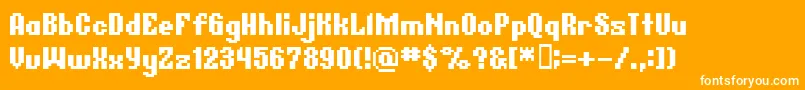 BmGermarA12 Font – White Fonts on Orange Background