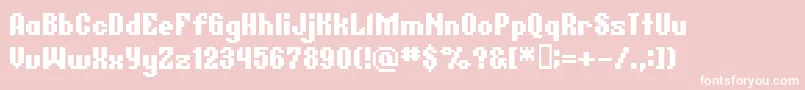 BmGermarA12-Schriftart – Weiße Schriften auf rosa Hintergrund