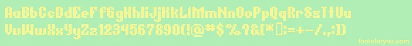 BmGermarA12 Font – Yellow Fonts on Green Background