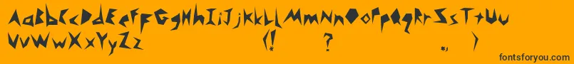 Czcionka Monsta – czarne czcionki na pomarańczowym tle