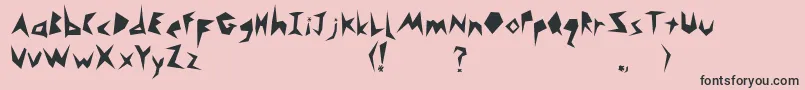 Monsta-Schriftart – Schwarze Schriften auf rosa Hintergrund