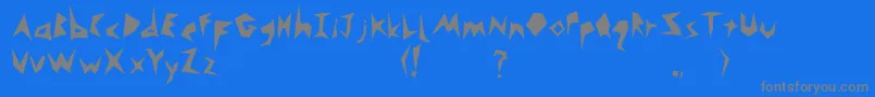 Monsta Font – Gray Fonts on Blue Background