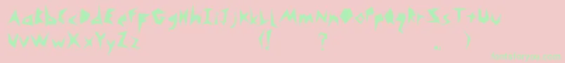 フォントMonsta – ピンクの背景に緑の文字