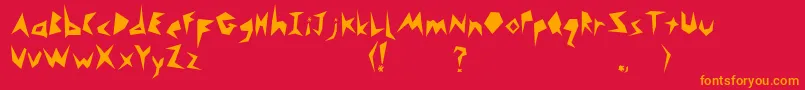 Monsta Font – Orange Fonts on Red Background