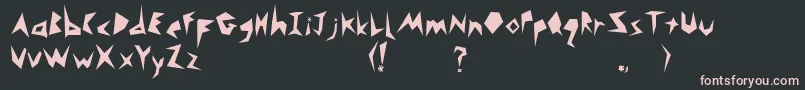 Monsta Font – Pink Fonts on Black Background