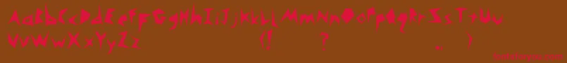 Monsta Font – Red Fonts on Brown Background