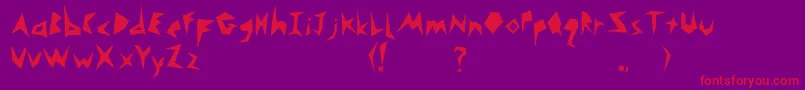 Monsta Font – Red Fonts on Purple Background