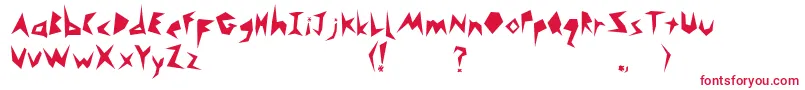 Monsta Font – Red Fonts on White Background