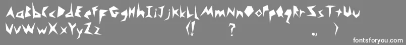 フォントMonsta – 灰色の背景に白い文字