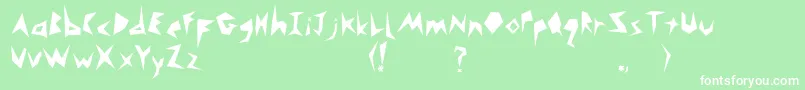 フォントMonsta – 緑の背景に白い文字
