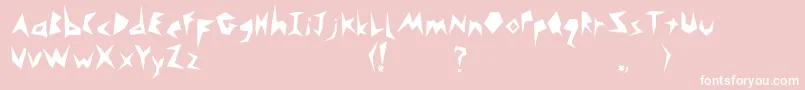 フォントMonsta – ピンクの背景に白い文字