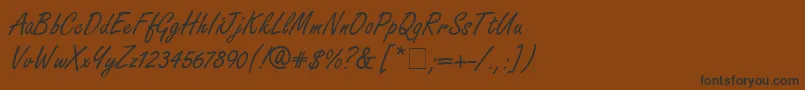FreestyleScriptitcNormal Font – Black Fonts on Brown Background