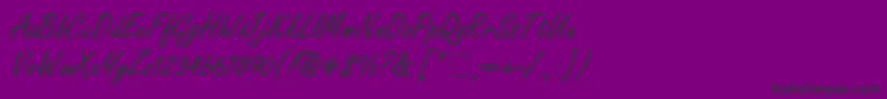 FreestyleScriptitcNormal Font – Black Fonts on Purple Background