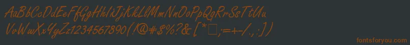 Шрифт FreestyleScriptitcNormal – коричневые шрифты на чёрном фоне