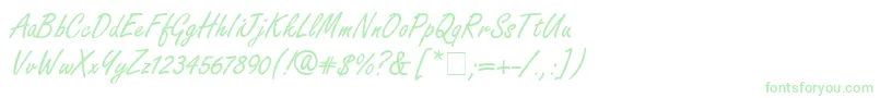 FreestyleScriptitcNormal-Schriftart – Grüne Schriften auf weißem Hintergrund