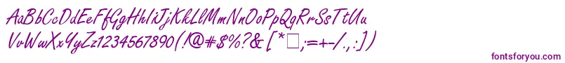 FreestyleScriptitcNormal Font – Purple Fonts on White Background