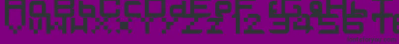 Tvglobehd-fontti – mustat fontit violetilla taustalla
