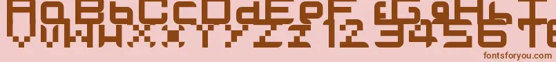 Tvglobehd Font – Brown Fonts on Pink Background