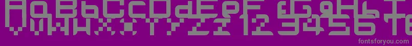 フォントTvglobehd – 紫の背景に灰色の文字