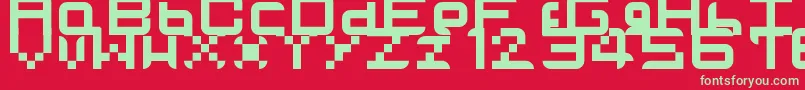 Tvglobehd Font – Green Fonts on Red Background