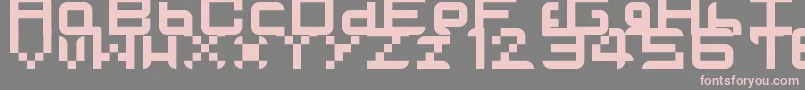 フォントTvglobehd – 灰色の背景にピンクのフォント