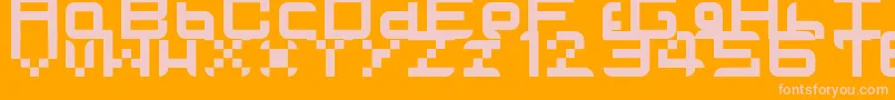 Tvglobehd Font – Pink Fonts on Orange Background
