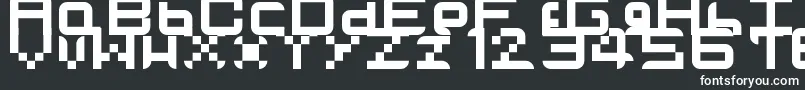 Шрифт Tvglobehd – белые шрифты на чёрном фоне