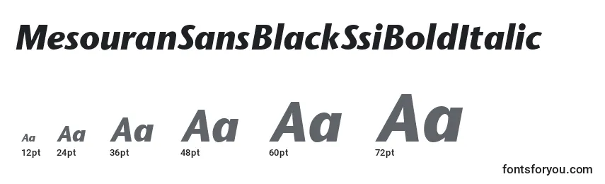 MesouranSansBlackSsiBoldItalic Font Sizes