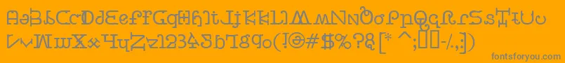 フォントButtercr – オレンジの背景に灰色の文字