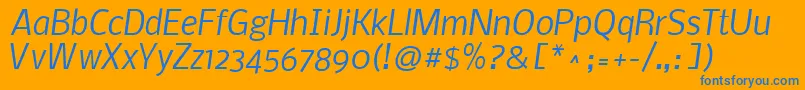 fuente NobileItalic – Fuentes Azules Sobre Fondo Naranja