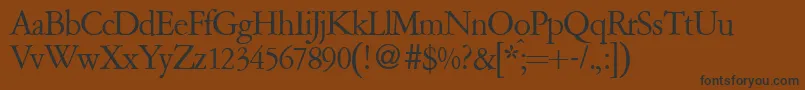 A771RomanRegular Font – Black Fonts on Brown Background
