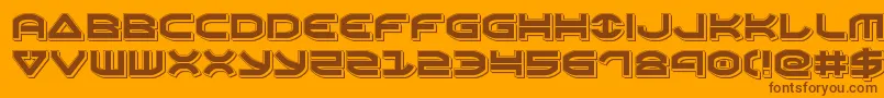 Oberonpunch Font – Brown Fonts on Orange Background