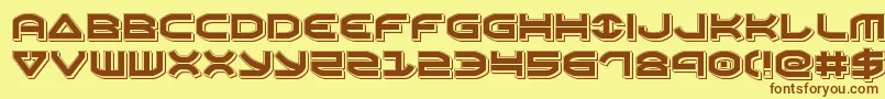 Oberonpunch Font – Brown Fonts on Yellow Background