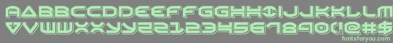 Oberonpunch Font – Green Fonts on Gray Background