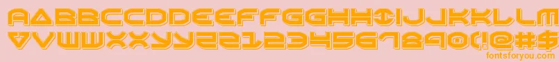 Oberonpunch Font – Orange Fonts on Pink Background