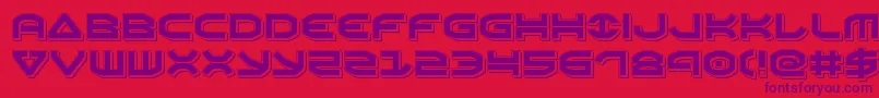 Oberonpunch Font – Purple Fonts on Red Background