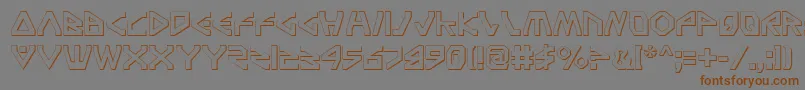 Шрифт TerraFirmaShadow – коричневые шрифты на сером фоне
