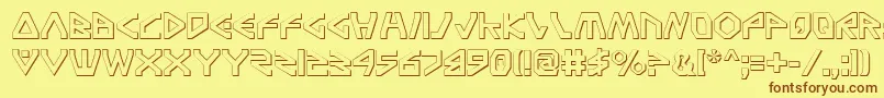 Шрифт TerraFirmaShadow – коричневые шрифты на жёлтом фоне