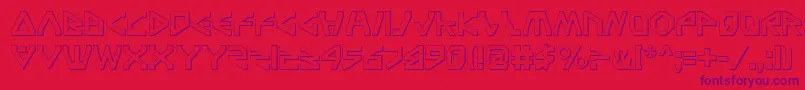 TerraFirmaShadow Font – Purple Fonts on Red Background