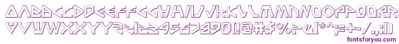 TerraFirmaShadow-Schriftart – Violette Schriften auf weißem Hintergrund