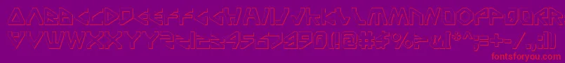 TerraFirmaShadow Font – Red Fonts on Purple Background