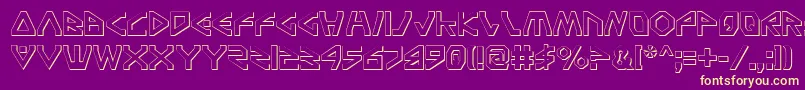 TerraFirmaShadow Font – Yellow Fonts on Purple Background