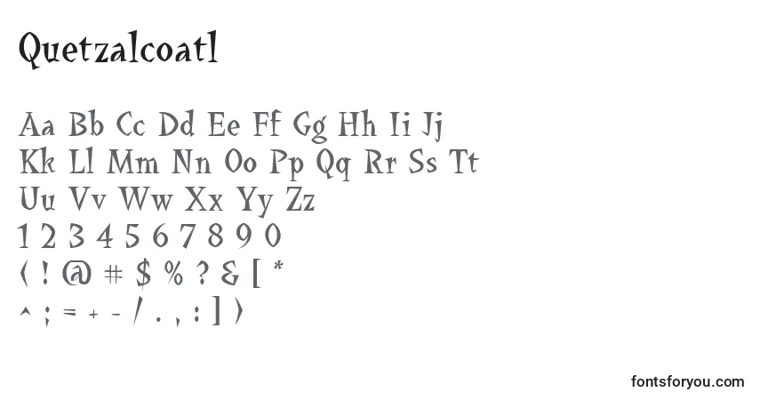 Quetzalcoatl Font – alphabet, numbers, special characters