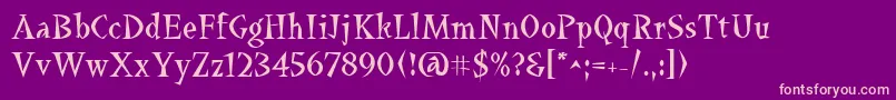 Quetzalcoatl Font – Pink Fonts on Purple Background