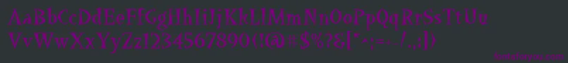 Шрифт Quetzalcoatl – фиолетовые шрифты на чёрном фоне