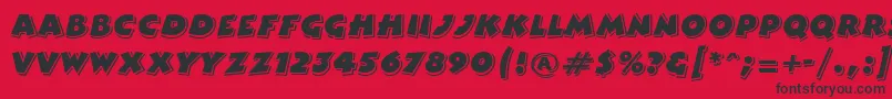 GeComedy Font – Black Fonts on Red Background