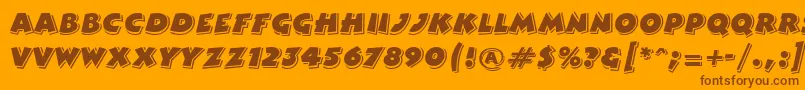 GeComedy Font – Brown Fonts on Orange Background