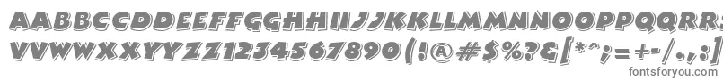 フォントGeComedy – 白い背景に灰色の文字