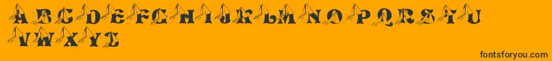 LmsPrincessCap Font – Black Fonts on Orange Background
